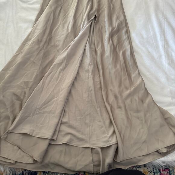 Birdy Grey Jesse Satin Taupe Bridesmaids Dress Small - Picture 6 of 7